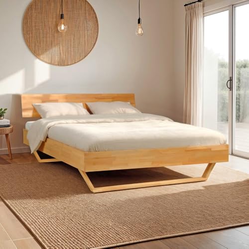 WEBER INDUSTRIES Bett 160 x 200 cm TAO/Buche massiv geölt von WEBER INDUSTRIES