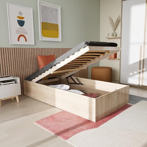 WEBER INDUSTRIES Bett Bilbao 90 x 200 cm + Lattenrost/Dekor Eiche gebleicht WEBER INDUSTRIES Bett Bilbao 90 x 200 cm + Lattenrost/Dekor Eiche gebleicht von WEBER INDUSTRIES