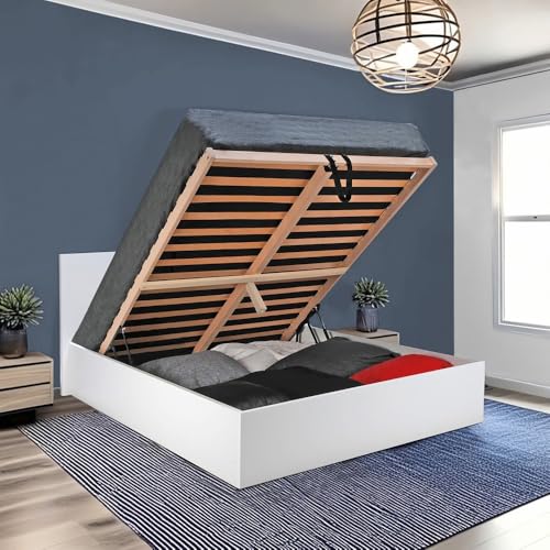 WEBER INDUSTRIES Bett Madrid 180 x 200 cm + 1 Lattenrost/Weiß von WEBER INDUSTRIES