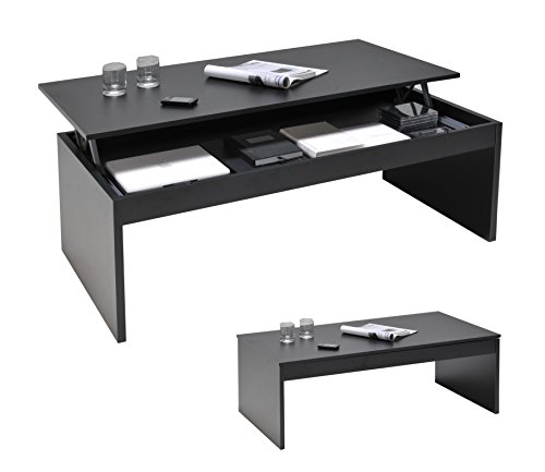 WEBER INDUSTRIES Darwin 026316 Couchtisch, 120 x 42,5 x 60 cm, Schwarz von WEBER INDUSTRIES
