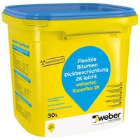 Weber Saint Gobain - weber.tec Superflex 2K Flexible Bitumen Dickbeschichtung 30l Weber Saint Gobain - weber.tec Superflex 2K Flexible Bitumen Dickbeschichtung 30l von WEBER SAINT GOBAIN