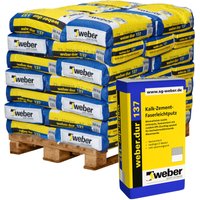 Weber Saint Gobain - 42x weber.dur 137 Faser-Leichtputz grau 1mm 30kg - Naturgrau von WEBER SAINT GOBAIN