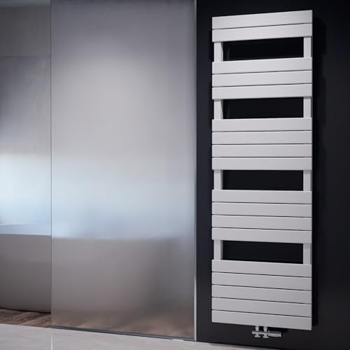 WEBER Badheizkörper Mittelanschluss Design Handtuchheizkörper Handtuchwärmer NEU in ver. Größen (500x1800mm Weiß, Weiß) von WEBER einfach schöner heizen…
