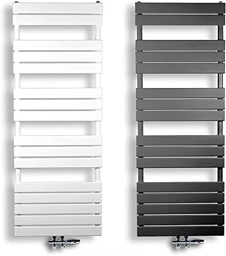 WEBER Badheizkörper Mittelanschluss Design Handtuchheizkörper Handtuchwärmer NEU in ver. Größen (600x1600mm, anthrazit) von WEBER