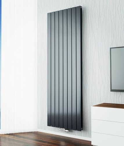 WEBER Pannelheizkörper Design Heizung Flachheizkörper Wandheizung weiß/anthrazit (Ventilhahnblock Chrom-Durchgangsform) von WEBER einfach schöner heizen…