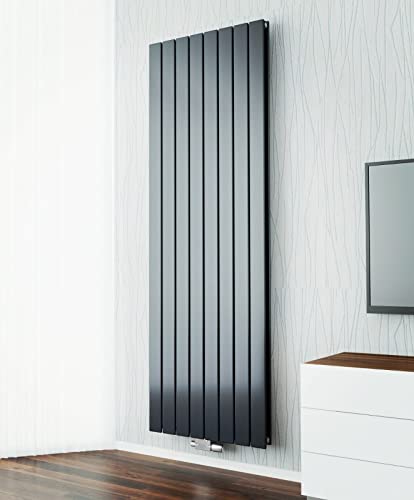 WEBER Paneelheizkörper Flach Vertikal Design Heizung Flachheizkörper Mittelanschluss Doppellagig Wandheizung weiß/anthrazit (1800x608mm Doppellagig Anthrazit) von WEBER einfach schöner heizen…