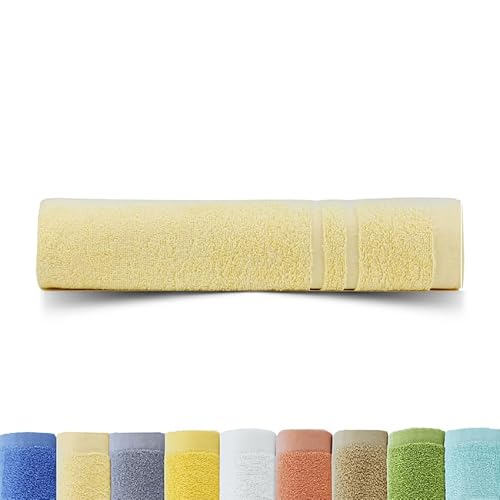 WEBEREI PAHL Duschtuch - Flauschiges Frottiergewebe - 100% Baumwolle, Oeko-TEX Zertifiziert - saugstark - waschbar bis 95°C - 70x140 cm (Vanille) von WEBEREI PAHL