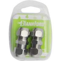 2 Stk. Doppelte gerade Anschlüsse mit verchromten konischen Muttern Blister Stk. 2 x (1/2 x 1/2) Durchmesser 12 Faidf von FAIDF