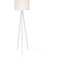 2c) Stativ-Stehleuchte aus Holz und weißem Stoff rodi 36x h136 cm von WEBMARKETPOINT