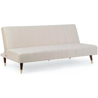 Alma Schlafsofa 3 Sitze Beige Samteffekt 180x88x82h cm von WEBMARKETPOINT
