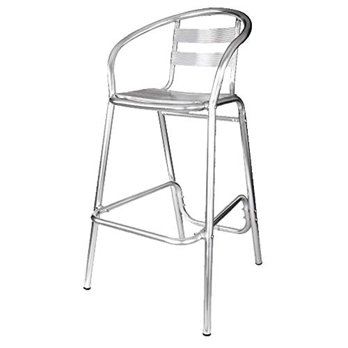 Alu Barhocker aus Aluminium, Höhe 103 x 58 x 52 cm, stapelbar von WEBMARKETPOINT