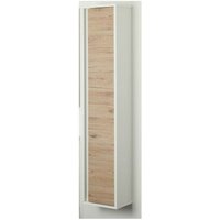 Badezimmer-Wandschrank mit Weiß - Eichentür 30x24x150 cm von IPERBRIKO
