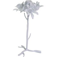 Blumen-Kerzenhalter aus weißem Metall, cmø12h22 Blumen-Kerzenhalter aus weißem Metall, cmø12h22 von WEBMARKETPOINT