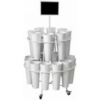 Blumenständer 20 Stück weiß cm 82 x 155 h mit Rollen Blumenständer 20 Stück weiß cm 82 x 155 h mit Rollen von WEBMARKETPOINT