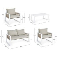 Captiva Garten-Lounge-Set, weiß von IPERBRIKO