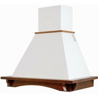 Castello weiße rustikale Dunstabzugshaube mit Holzrahmen in tabakfarbener Einlage, 90 cm Castello weiße rustikale Dunstabzugshaube mit Holzrahmen in tabakfarbener Einlage, 90 cm von WEBMARKETPOINT
