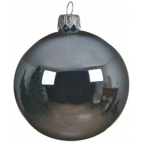 Christbaumschmuck Glänzende graue Glaskugel 8 cm von WEBMARKETPOINT