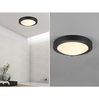 Trio - Bad Deckenleuchte condus in Schwarz mit Glas Weiß IP44 Badlampe, ø 31,5cm Trio - Bad Deckenleuchte condus in Schwarz mit Glas Weiß IP44 Badlampe, ø 31,5cm von Trio