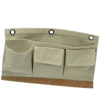 Cremefarbener Stoffbeutel mit 3 Taschen cm38xh24,5x5 von WEBMARKETPOINT