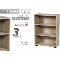 Eichenregal 3 Regale modernes Bücherregal cm 62 x 24 x 80 h von WEBMARKETPOINT