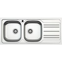 Webmarketpoint - Einbauküchenspüle MP1162DX aus Stahl 116x50 cm, zwei Becken und Abtropffläche rechts Webmarketpoint - Einbauküchenspüle MP1162DX aus Stahl 116x50 cm, zwei Becken und Abtropffläche rechts von WEBMARKETPOINT
