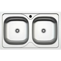 Einbauküchenspüle MP862V Stahl 86x50 cm zwei Becken Einbauküchenspüle MP862V Stahl 86x50 cm zwei Becken von WEBMARKETPOINT