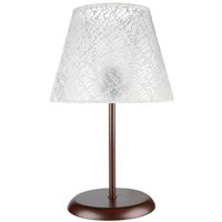 Elva MNG3065 Tischlampe aus Metall und Lampenschirm aus besticktem Stoff von WEBMARKETPOINT