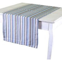 Garngefärbter blau gestreifter Läufer cm50x150 von VACCHETTI