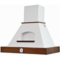 Giada weiße rustikale Dunstabzugshaube mit Holzrahmen in tabakfarbener Einlage mit 90-cm-Uhr Giada weiße rustikale Dunstabzugshaube mit Holzrahmen in tabakfarbener Einlage mit 90-cm-Uhr von WEBMARKETPOINT