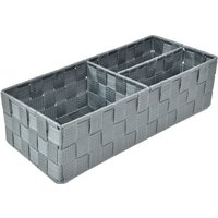 Webmarketpoint - Graue Polyesterschublade mit 3 Fächern cm37x17h10 von WEBMARKETPOINT
