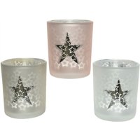 Kerzenhalter mit Stern in verschiedenen Farben h 8 cm Kerzenhalter mit Stern in verschiedenen Farben h 8 cm von WEBMARKETPOINT