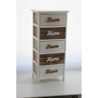 Kommode mit 5 Schubladen nach Hause weiß und Nussbaum 40x29xh.90 cm Kommode mit 5 Schubladen nach Hause weiß und Nussbaum 40x29xh.90 cm von WEBMARKETPOINT