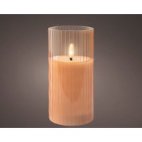LED-Glas-Kerze mit vertikalen Streifen für den Innenbereich H 15 Ø 7,5 cm LED-Glas-Kerze mit vertikalen Streifen für den Innenbereich H 15 Ø 7,5 cm von WEBMARKETPOINT