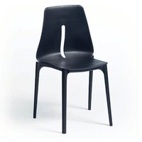 Länglicher Stuhl aus anthrazitfarbenem Polypropylen Länglicher Stuhl aus anthrazitfarbenem Polypropylen von WEBMARKETPOINT