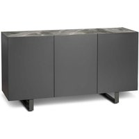 Moderne Sideboard mit 3 Türen, grau-dunkelgrau, 45 cm x 150 cm x 85 cm von IPERBRIKO