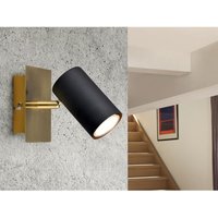 Wand- & Deckenstrahler marley Metall Schwarz Gold, Breite 12cm Wand- & Deckenstrahler marley Metall Schwarz Gold, Breite 12cm von Trio