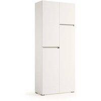 Mehrzweckschrank mit 4 Türen, Rillengriff, Besenhalter, weiße Innenseite Mehrzweckschrank mit 4 Türen, Rillengriff, Besenhalter, weiße Innenseite von WEBMARKETPOINT