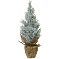 Mini verschneiter Weihnachtsbaum Silber H 30 x Ø 12 cm von WEBMARKETPOINT