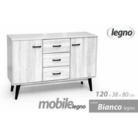 Modernes Schrank Sideboard weiß schwarz 120 x 38 x 80 h Modernes Schrank Sideboard weiß schwarz 120 x 38 x 80 h von WEBMARKETPOINT