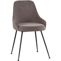 Nandy – Stuhl aus roter Mikrofaser mit Samteffekt, 1 Stk Nandy – Stuhl aus roter Mikrofaser mit Samteffekt, 1 Stk von WEBMARKETPOINT