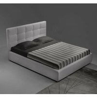 Napoli Doppelbett aus grauem Stoff mit Container von WEBMARKETPOINT