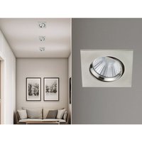 Trio - led Einbaustrahler pamir eckig schwenkbar dimmbar Silber 5,5W Deckenbeleuchtung von Trio