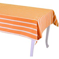 Pop gestreifte orangefarbene rechteckige Tischdecke cm140x180 von VACCHETTI