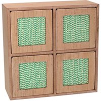 Webmarketpoint - Quadratisches braunes Holzregal cm20x8x20 von WEBMARKETPOINT