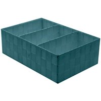 Webmarketpoint - Rechteckige wassergrüne Polyesterschublade mit 3 Fächern cm31x21h10 von WEBMARKETPOINT