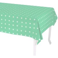 Vacchetti - Rechteckige wassergrüne gepunktete Tischdecke cm140x180 von VACCHETTI