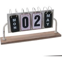 Rechteckiger Kalender aus weißem Metall, cm37x20h8 Rechteckiger Kalender aus weißem Metall, cm37x20h8 von WEBMARKETPOINT