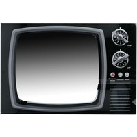 Rechteckiger schwarzer TV-Glasspiegel cm60x40 von WEBMARKETPOINT