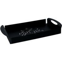 Rechteckiges schwarzes Katzentablett aus Metall cm41x20h5 von WEBMARKETPOINT