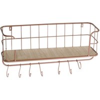 Rostbraunes Regal aus Metall und Holz cm59x18h31 Rostbraunes Regal aus Metall und Holz cm59x18h31 von WEBMARKETPOINT